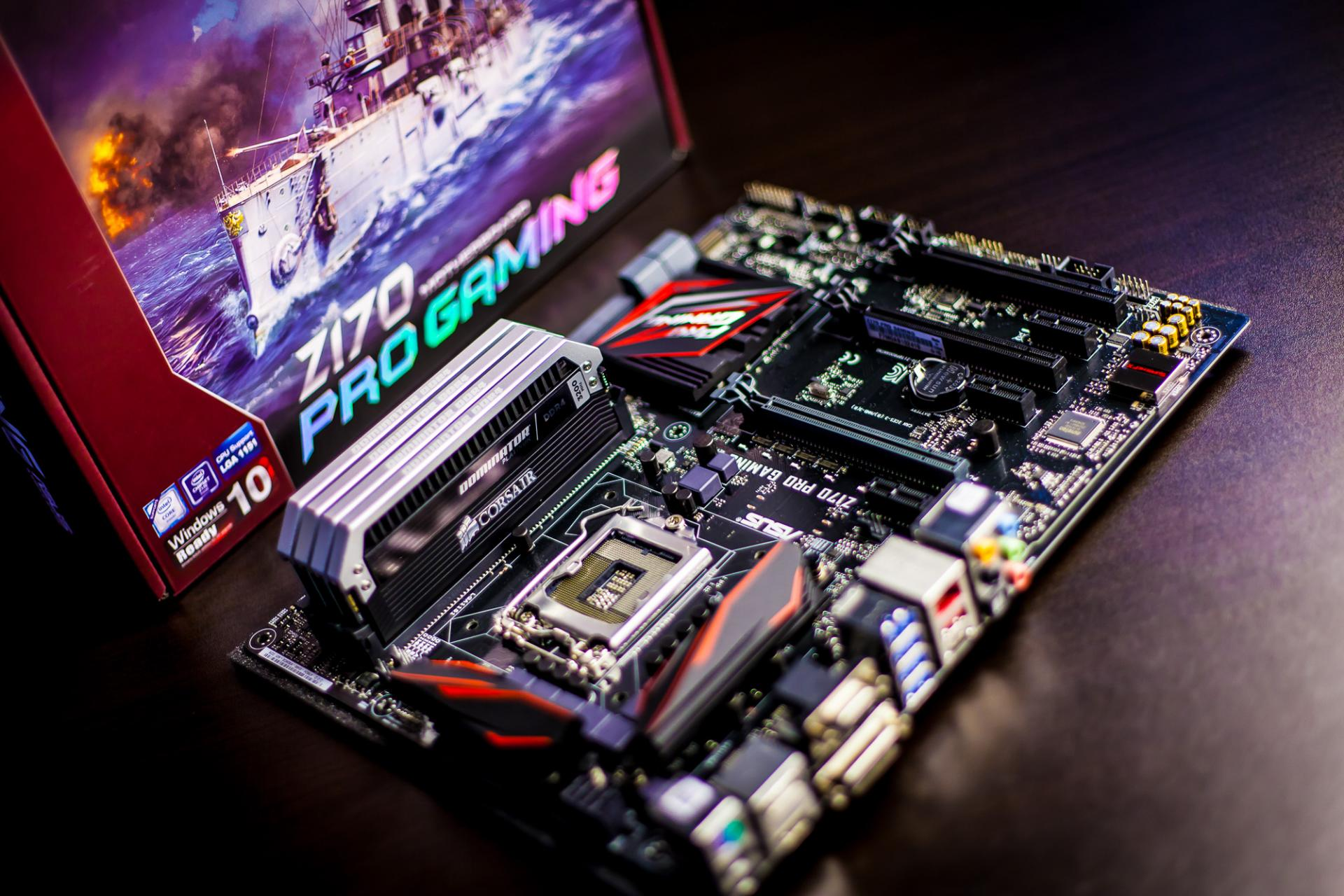 Picture of a motherboard